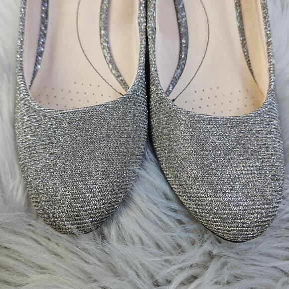 LifeStride Parigi Dress Pump Silver Sparkle Heels Size 6.5M Holiday Party Event - Picture 10 of 15